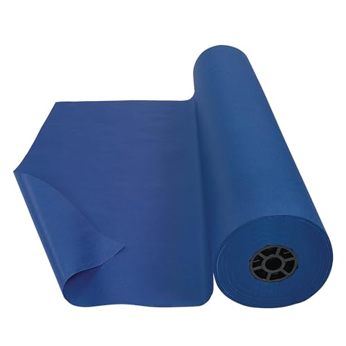 Colorations Arts and Crafts Paper Roll - 36" x 1000', Dark Blue , Dual Surface, Markers, Finger Paints, Painting, Watercolors, Acrylic Paints, Wall Art, Bulletin Board Paper, Kids Crafts - color: Dark Blue