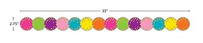 Teacher Confetti Circles Die-Cut Border Trim