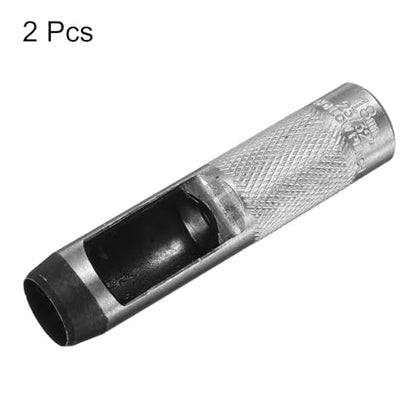 HARFINGTON 2pcs Leather Round Hole Punch, 18mm Hollow Hole Puncher Cutter Carbon Steel Circle Hole Punching Cutting Tool for Belt/DIY Leather Craft - size: 18mm