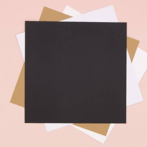 Craftelier - Cardstock Set | Pack of 24 Double-sided Cardstock for Cardmaking, Scrapbooking and Craft Projects | Different Sizes, Colours and Textures (Essentials, 12" x 12") - color: Essentials, size: 12" x 12"