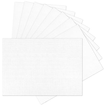 5x7 White Linen Paper Textured Cardstock, Goefun 100 Pack Index Card Wedding Invitation Cardstock 80 lb Linen Paper for Printing, Invitations, Arts & Crafts and Business Cards - color: White, size: 5x7-80lb