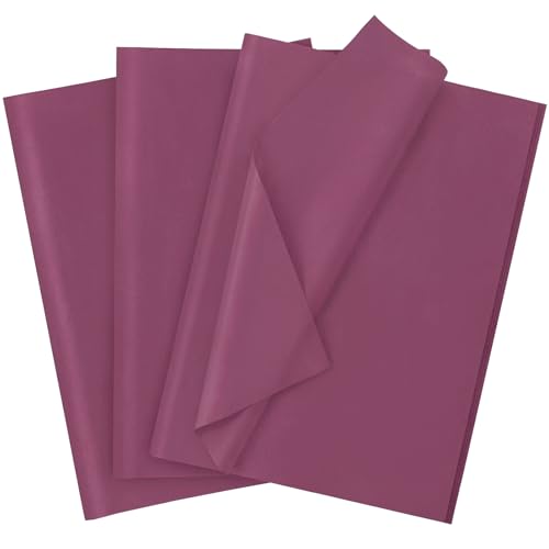 120 Sheets 20"X14" Burgundy Tissue Paper for Gift Bags Wrapping, Art Tissue Paper Bulk for Holiday Birthday Party Crafts Decoration (Burgundy) - color: Burgundy
