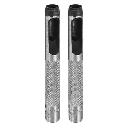 HARFINGTON 2pcs Leather Round Hole Punch, 8mm Hollow Hole Puncher Cutter Carbon Steel Circle Hole Punching Cutting Tool for Belt/DIY Leather Craft - size: 8mm