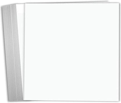 Hamilco White Scrapbook Cardstock Paper 12x12-110lb Cover Extra Heavyweight Card Stock for Scrapbooking, Card Making, Crafts, Photo Albums & Die Cutting (25 Pack)