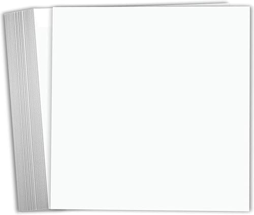 Hamilco White Scrapbook Cardstock Paper 12x12-110lb Cover Extra Heavyweight Card Stock for Scrapbooking, Card Making, Crafts, Photo Albums & Die Cutting (25 Pack)