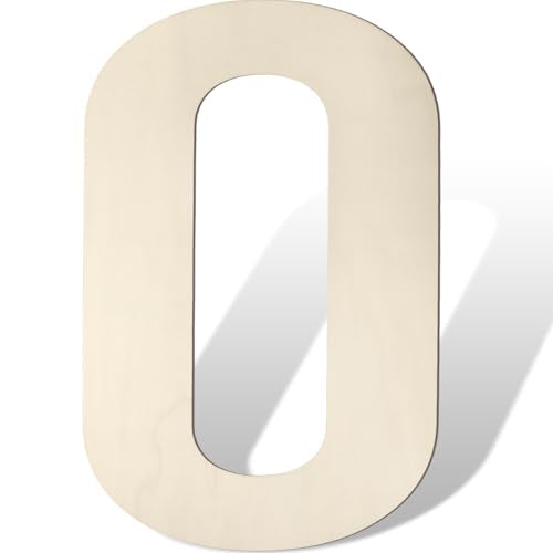 Large Wooden Letters 17 Inch Big Wooden Alphabet Letters for Wall Decor Unfinished Large Wood Letters for Nursery Decor Crafts Blank Wooden Cutout Sign for Party Birthday Wedding Decoration (O) - color: O