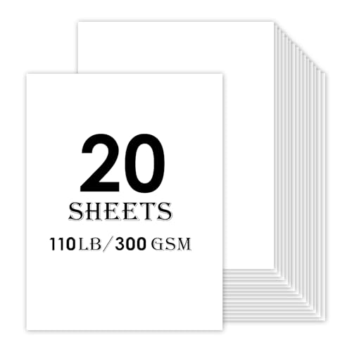 110lb White Cardstock, 20sheets 8.5 x 11 Heavy Weight Card Stock - color: white