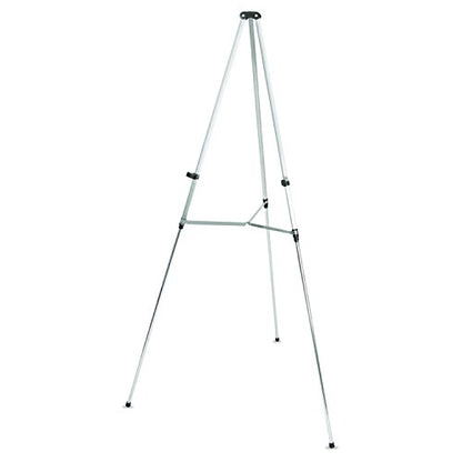 Quartet Easel, Aluminum, Lightweight, Telescoping, 66" Max. Height, Supports 25 lbs, Silver Finish (50E) - color: Silver, style: Supports 25 lbs.