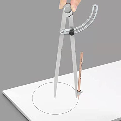 Compass for Geometry, 24 inch Compass for Woodworking, Precision Woodworking Compass with Wing Divider and Pencil Holder, Large Compass for Geometry, Drafting, Drawing Compass (24inch) - size: 24inch