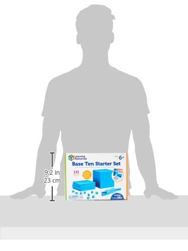 Learning Resources Plastic Base Ten Starter Set - 1st Grade Math Manipulatives for Elementary School Classroom, Learn Place Value, Base 10 Blocks for Math, Kids Counting Blocks and Teacher Supplies