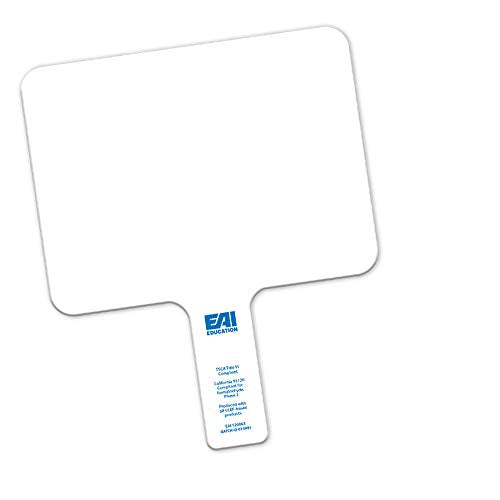 EAI Education Double-Sided Dry-Erase Paddles: Rectangular - Set of 10