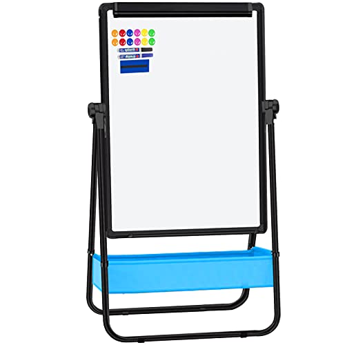 Magnetic Whiteboard with Stand - Double Sided 40"x28" Portable U Stand Easel Whiteboard, Height Adjustable & 360° Rotating Dry Erase Boards for Classroom, Home, Restaurant & Presentation - size: U stand 40"x28" white