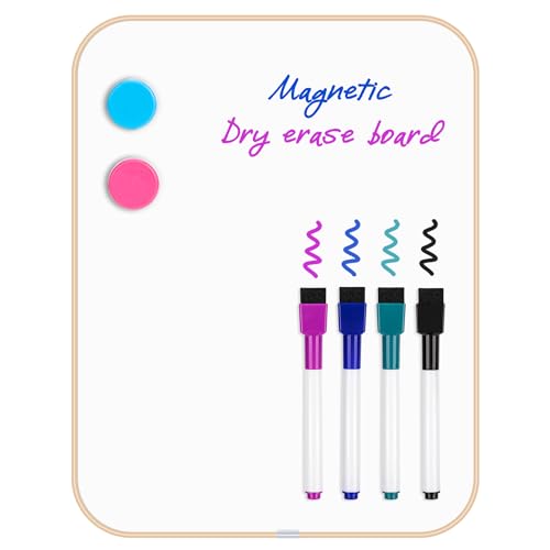 VUSIGN Small Dry Erase White Board, 8.5 x 11 Inches Mini Whiteboard, Magnetic Board for Wall, Fridge, Locker, Gold - color: Gold