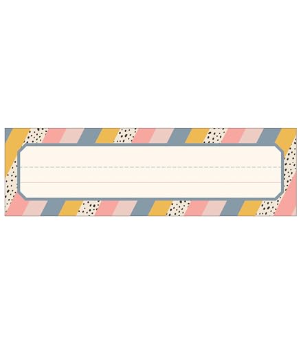 Carson Dellosa Education We Belong 36PC Name Labels for Kids, Boho Tags for Labeling Classroom, School Supplies, Desk Organizer, and Locker Organization, Teacher Decor - style: We Belong