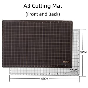 WUTA Self Healing Sewing Mat, PVC Cutting Mat A3 Double Sided Cutting Board for Sewing, Craft, Quilting, Fabric, Scrapbooking Project (12 x18 inch) - size: 17.7"L x 11.8"W