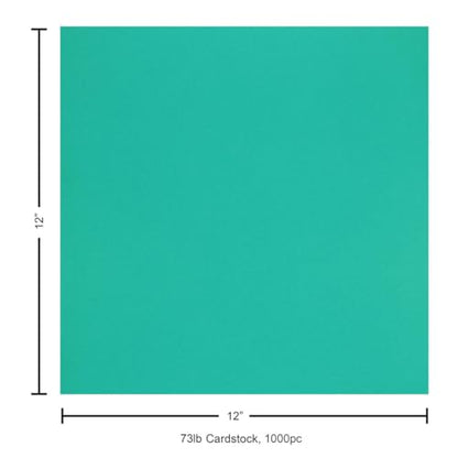 Paper Accents Muslin Texture Cardstock, Aqua, 12x12 Inch, 1000 Piece Box, 73lb, Scrapbooking Card Making and Crafts - color: Aqua 1000pc, size: 12" x 12"