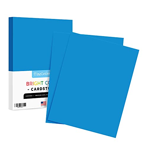 Premium Colored Card Stock Paper | 50 Sheets Pack | Superior Thick 65lb Cardstock, Perfect for School Supplies, Arts & Crafts | Acid & Lignin Free | 8.5 x 11" | Blue - color: Blue
