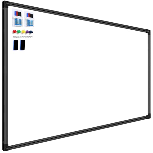 H-Qprobd 8'x4' Large Whiteboard with Aluminum Frame - 96"x48" Magnetic Dry Erase Board Commercial-Grade Wall Mounted | Ideal for Office Presentations, Classroom Teaching & Professional Workspace - color: Black, size: 96" X 48"
