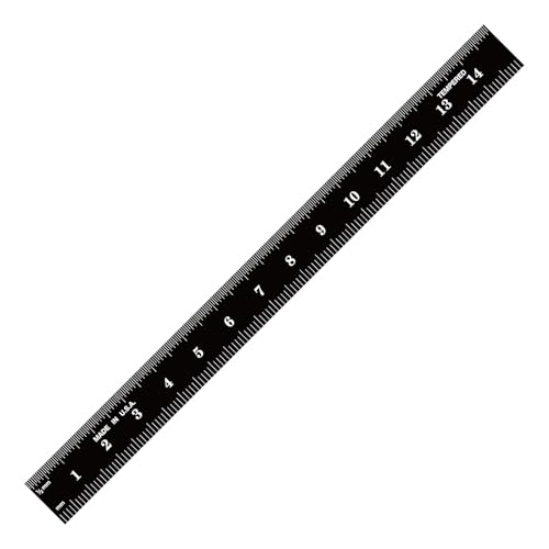 PEC Tools 150mm Flexible Metal Ruler, Stainless Steel with Black Chrome Finish, High Contrast, Fully Metric Graduation (0.5mm, 1.0mm), Easy to Read Machinist Rule, Made in USA - color: Black Chrome-Flexible, size: 150mm