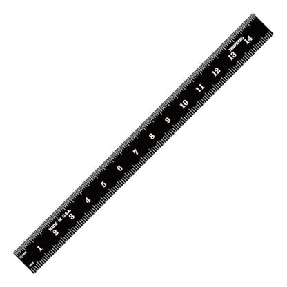 PEC Tools 150mm Flexible Metal Ruler, Stainless Steel with Black Chrome Finish, High Contrast, Fully Metric Graduation (0.5mm, 1.0mm), Easy to Read Machinist Rule, Made in USA - color: Black Chrome-Flexible, size: 150mm