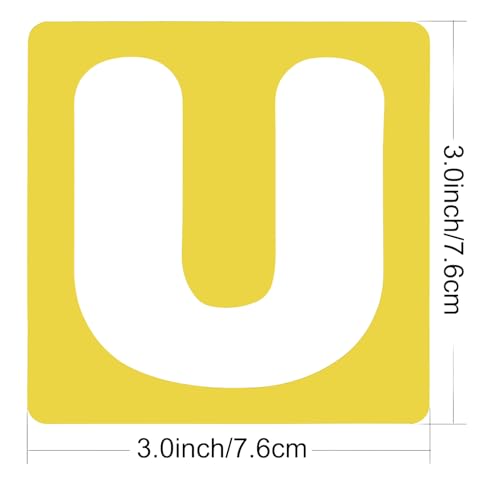 TecUnite 26 Pieces Letter Stencils Set Plastic Alphabet Stencils Template Numbers for Painting Learning DIY Craft Decoration(3 x 3 Inches) - size: 3 x 3 Inches