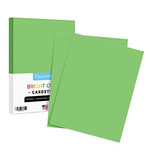 Premium Colored Card Stock Paper | 50 Sheets Pack | Superior Thick 65lb Cardstock, Perfect for School Supplies, Arts & Crafts | Acid & Lignin Free | 8.5 x 11" | Lime Green - color: Lime Green