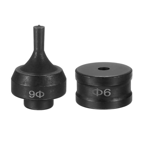 HARFINGTON Hydraulic Hole Punch Die 6mm Round Hole 40Cr Steel Electric Punching Kit for CH-60 Electric Punching Machine, Black - size: 6mm