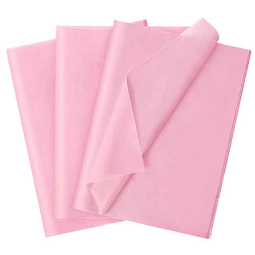 120 Sheets 20"X14" Pink Tissue Paper for Gift Bags Wrapping, Art Tissue Paper Bulk for Weddings Birthday Party Crafts Decoration - color: Pink