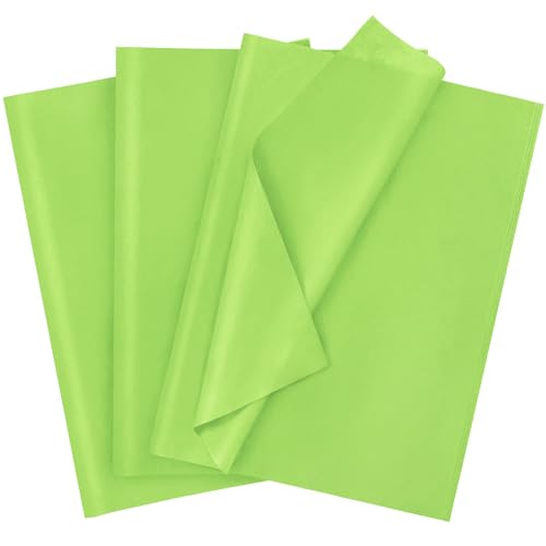 120 Sheets 20"X14" Lime Green Tissue Paper for Gift Bags Wrapping, Art Tissue Paper Bulk for Weddings Birthday Party Crafts Decoration - color: Lime Green
