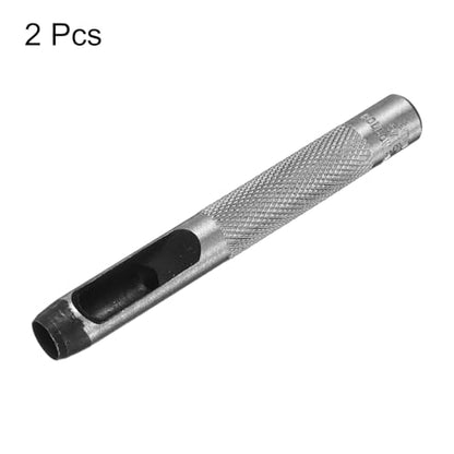 HARFINGTON 2pcs Leather Round Hole Punch, 8mm Hollow Hole Puncher Cutter Carbon Steel Circle Hole Punching Cutting Tool for Belt/DIY Leather Craft - size: 8mm