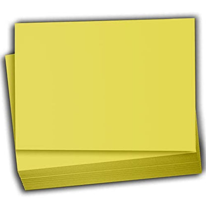 Hamilco Colored Scrapbook Cardstock Paper 5x7 Card Stock Paper 65 lb Cover 100 Pack (Fresh Lemon) - color: Fresh Lemon
