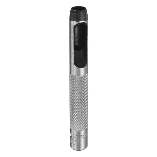 HARFINGTON Leather Round Hole Punch, 8mm Hollow Hole Puncher Cutter Carbon Steel Circle Hole Punching Cutting Tool for Belt/DIY Leather Craft - size: 8mm