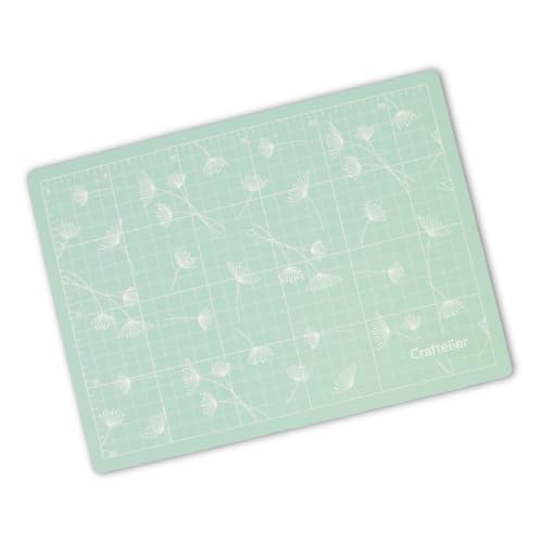 Craftelier - Self Healing Cutting Mat Portable A4 Cutting Board for Crafts and Sewing | Grid and Anti-slip Surface | Size 28 x 20 cm) 8 x 12