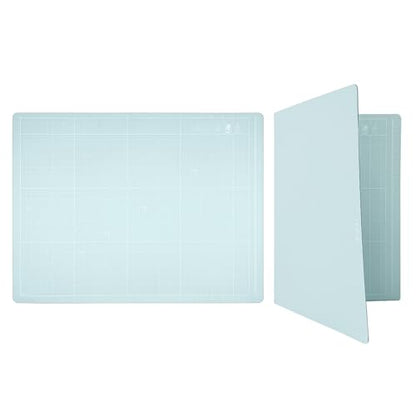 iMAT Flip Cutting Mat Note A2, Foldable, Double-Sided, Light Green | Inch grid front, cm dot back for precise measuring. Large 18" x 24" workspace, ideal for crafts, sewing, and DIY - color: Light Green