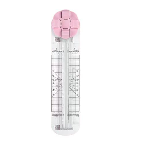 Paper Cutter 4 in 1 Multi Purpose Paper Trimmer with 4 Types of Cutting Heads,Portable Scrapbooking Tool for Photos Cards Paper Film,Pink - color: Pink