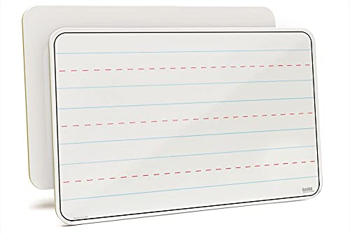 Handheld Dry Erase Board, 11" x 17" x 1/8" Handwriting Practice for Kids Double Sided Lap Board with Manuscript Print - color: 3 Sets of Lines