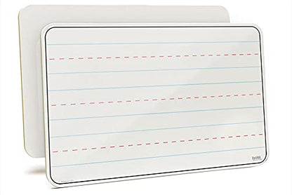 Handheld Dry Erase Board, 11" x 17" x 1/8" Handwriting Practice for Kids Double Sided Lap Board with Manuscript Print - color: 3 Sets of Lines