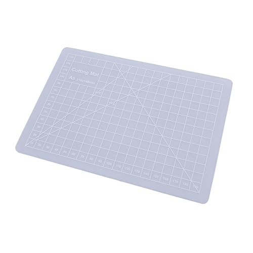 Keenso Crafts Transparent Non Slip Cutting Mat for Precise Crafting Writing Painting for Students Composite PVC (A5 Size) - size: 8.3"L x 5.9"W