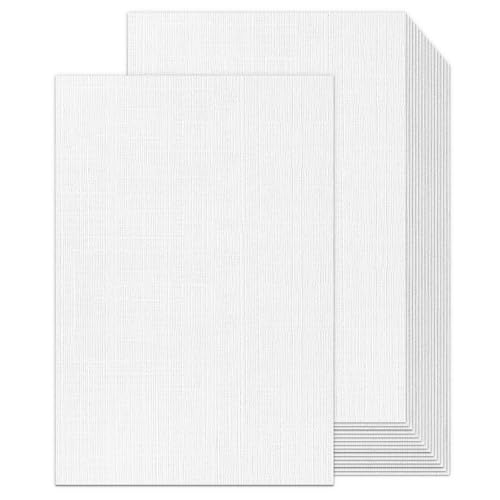 11x17 Linen Cardstock, Goefun 80 lb White Textured Cardstock Linen Paper for Printing，Invitations, Menus, Posters, Arts & Crafts and Business Cards, 100 Sheets - color: White, size: 11x17-80lb