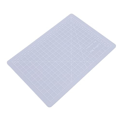 Keenso Crafts Transparent Non Slip Cutting Mat for Precise Crafting Writing Painting for Students Composite PVC (A5 Size) - size: 8.3"L x 5.9"W