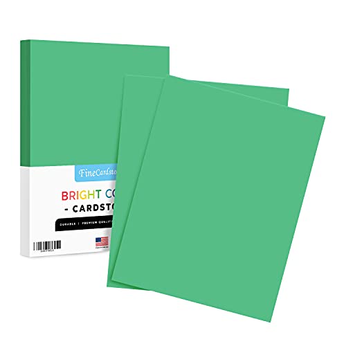 Premium Colored Card Stock Paper | 50 Sheets Pack | Superior Thick 65lb Cardstock, Perfect for School Supplies, Arts & Crafts | Acid & Lignin Free | 8.5 x 11" | Meadow Green - color: Meadow Green