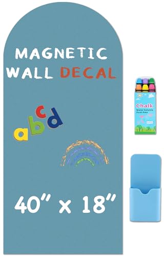 Arch Magnetic Wall Decal - 40" x 18" Matte Finish Chalkboard Sticker for Wall - Magnetic Board for Playroom, Home Classroom(Celadon) - color: Celadon, size: 40"W x 18"H