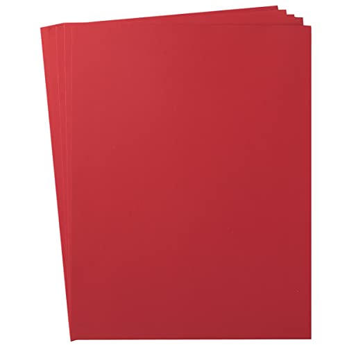 30 Sheets Cardstock Paper 8 1/2 x 11 Inches, Red | For Crafts and Invitations - color: Red