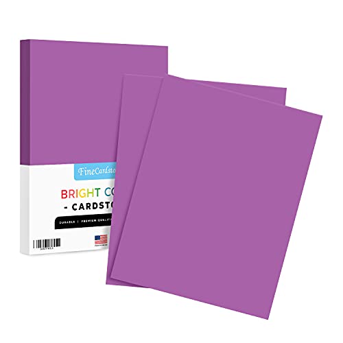 Premium Colored Card Stock Paper | 50 Sheets Pack | Superior Thick 65lb Cardstock, Perfect for School Supplies, Arts & Crafts | Acid & Lignin Free | 8.5 x 11" | Violet - color: Violet