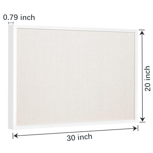OWLKELA 20'' x 30'' Linen Bulletin Board 2 Pack, White Framed Cork Board, Perfect for Office & Home Decor, School, Cubicle - size: 30" x 20" 2Pcs