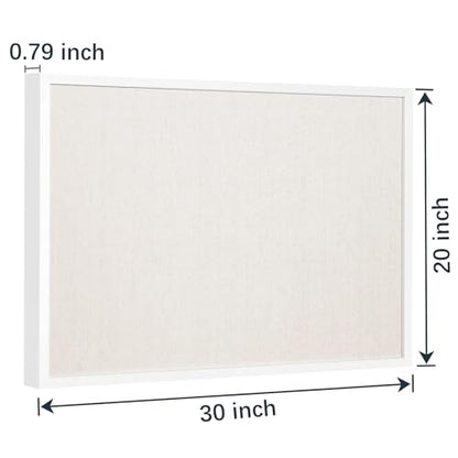 OWLKELA 20'' x 30'' Linen Bulletin Board 2 Pack, White Framed Cork Board, Perfect for Office & Home Decor, School, Cubicle - size: 30" x 20" 2Pcs