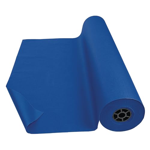 Colorations Arts and Crafts Paper Roll, Royal Blue, 36" x 1000', Textured Paper, Classroom Craft & Art Supplies, Bulletin Board, Gift Wrapping, Chalkboard Wallpaper - color: Royal Blue