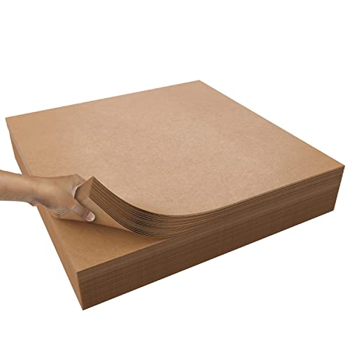 Crown Display Kraft Paper Sheets - 15 x 15 Inch - 240 Sheets of Brown Wrapping Paper – Heavy Duty Craft Paper for Shipping - Light Brown Construction Paper - 80 GSM - 375 Square feet - size: 15 x 15 Inches - 240 Sheets