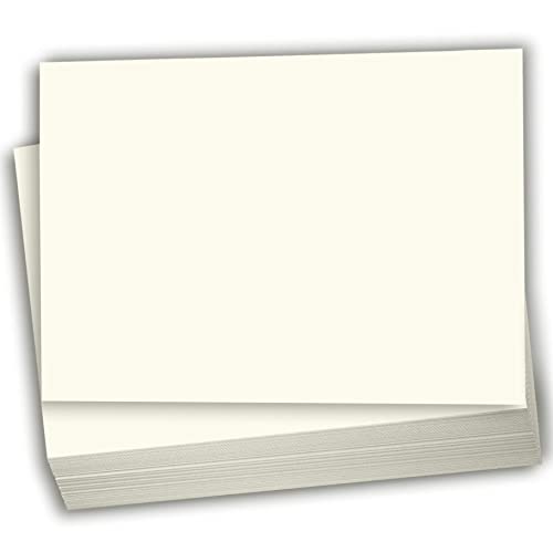Hamilco Cream Colored Cardstock Thick Paper - Blank Index Flash Note & Post Cards - Greeting Invitations Stationary 4 X 6" Heavy Weight 100 lb Card Stock for Printer - 100 Pack - size: 4" x 6"