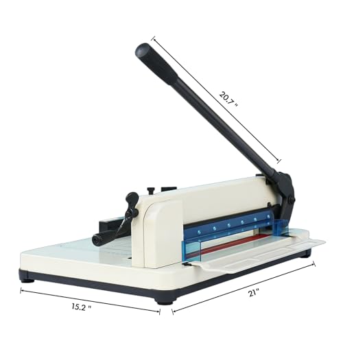 Heavy Duty Paper Cutter 12", Guillotine A4 Paper Cutter, 400 Sheets Capacity Paper Trimmer, Double Safety Protection Durable HSS Blade for Cutting Paper - size: 12"-A4